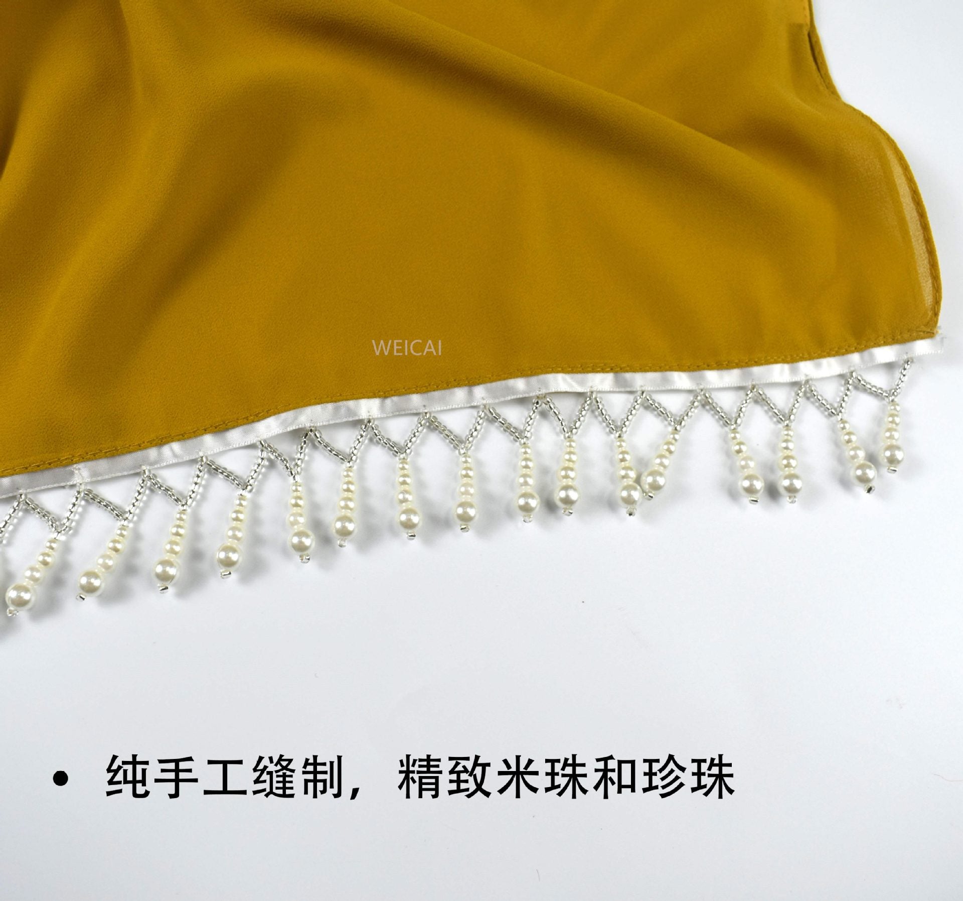 New high quality pearls, chiffon scarf Middle Eastern headscarf Muslim hijab