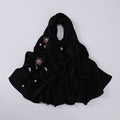 New bubble chiffon hand-sewn flower scarf Chinese wind point diamond yarn Malaysian headscarf hijab