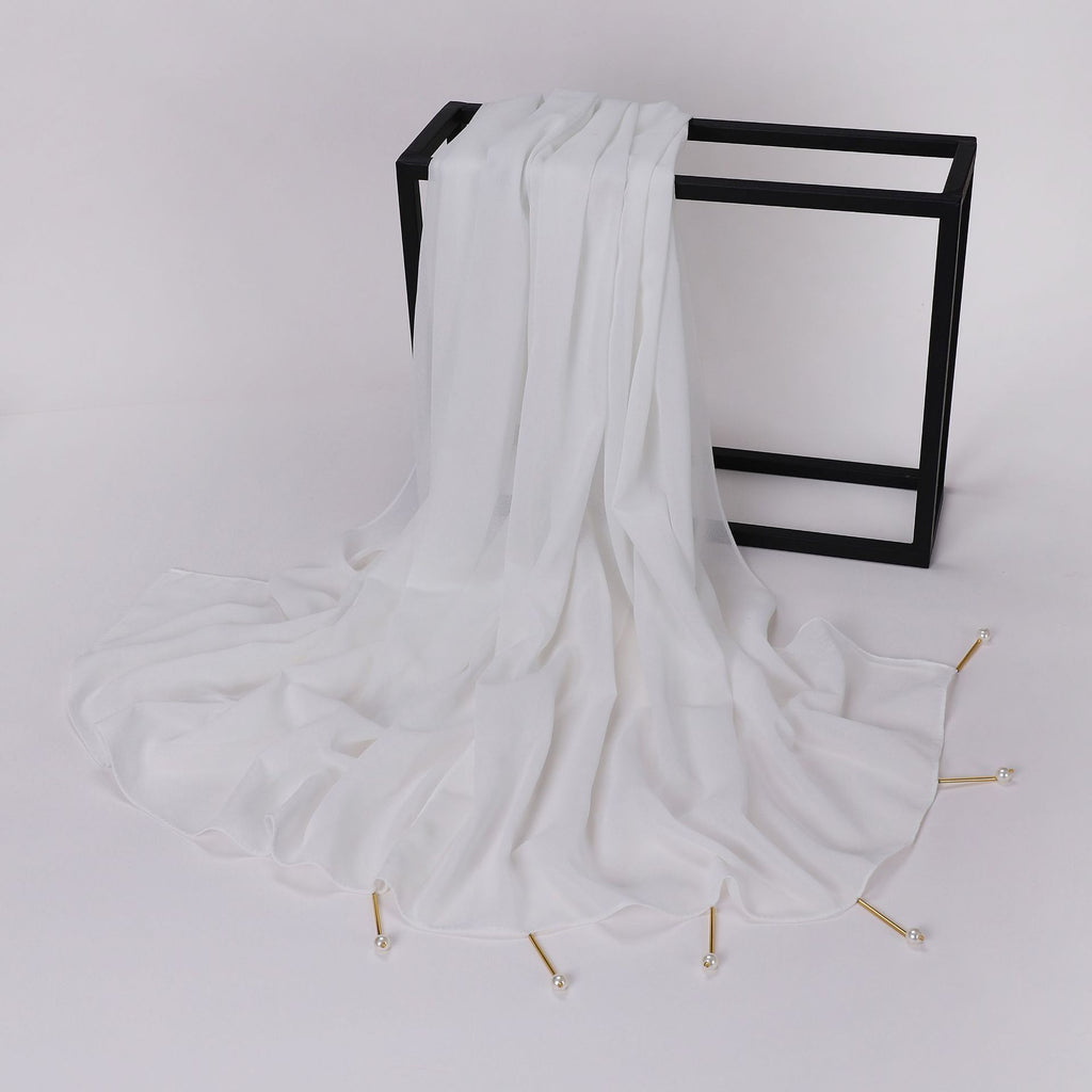 New pearl chiffon scarf Middle East Africa South East Asia headscarf hijab