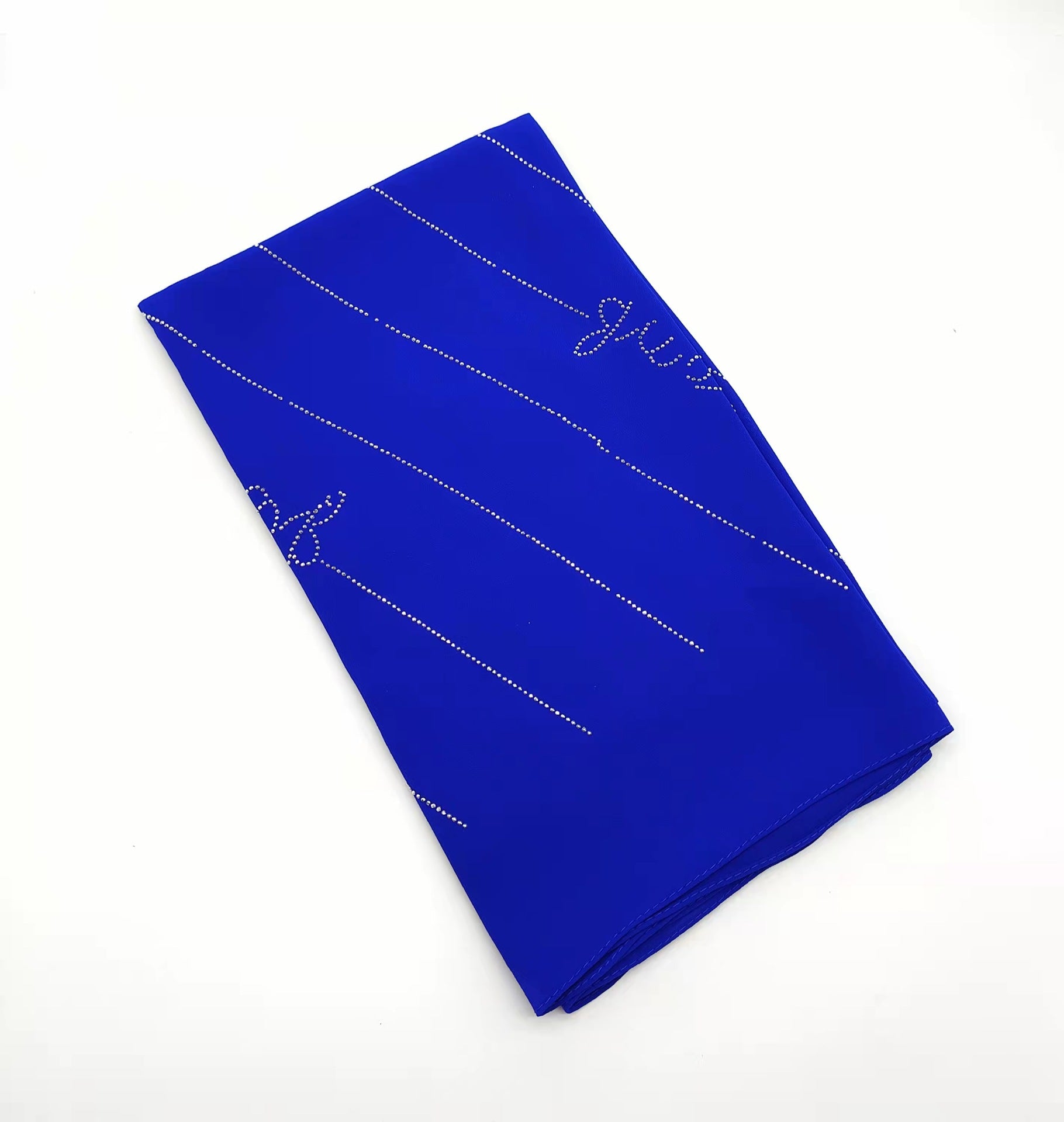 New Solid Color Pearl Chiffon Long Hot Diamond Alphabet Ethnic Scarf Women Shawl