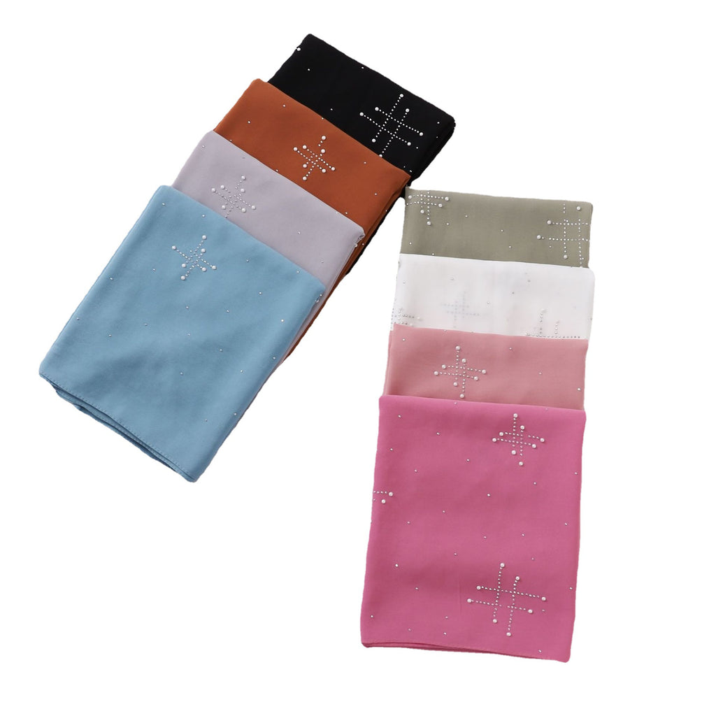 New 75D chiffon ceramic hot diamond #scarf  scarf Middle East Malay headscarf