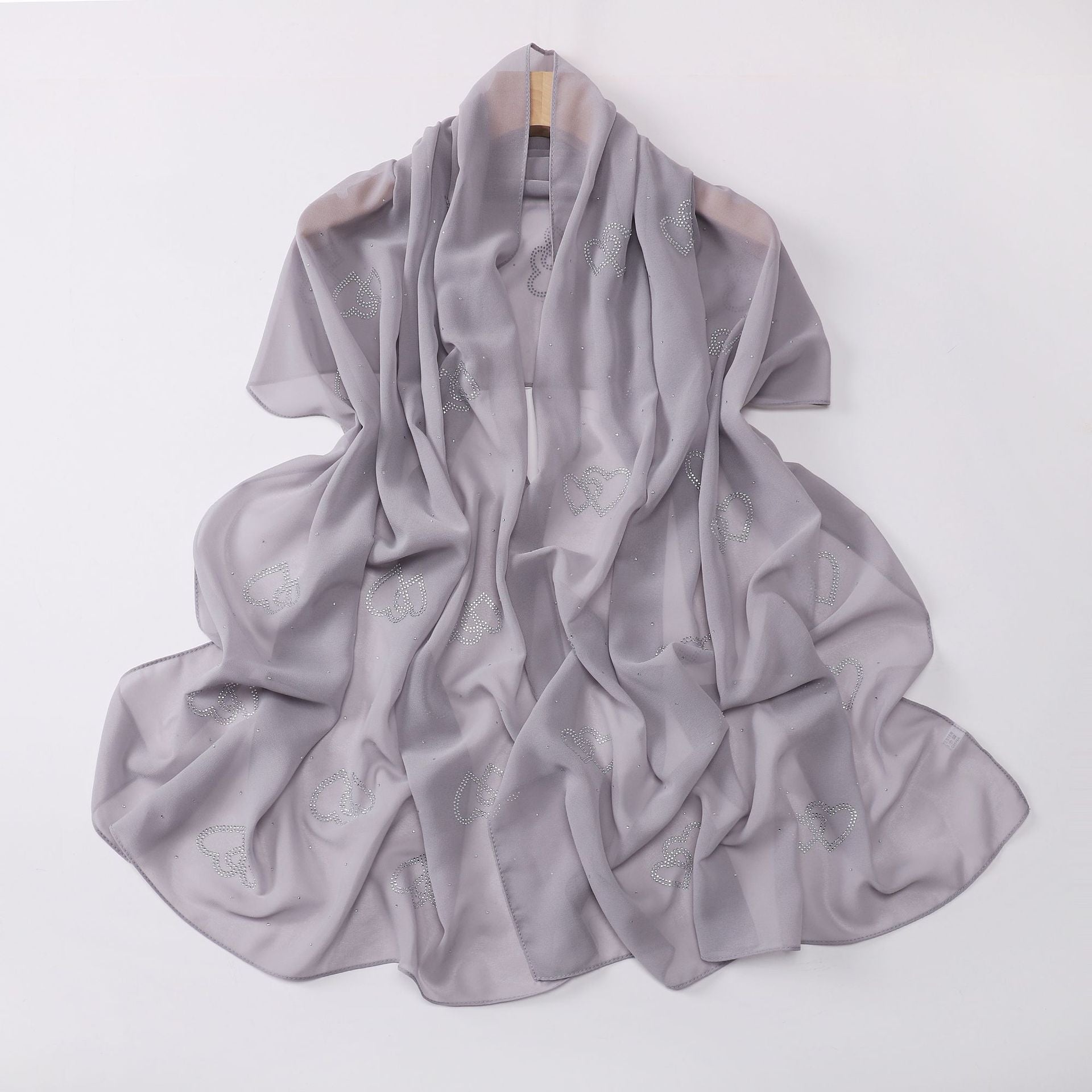 New Pearl Chiffon Double Love Hot Diamond Middle East Africa South East Asia Headscarf