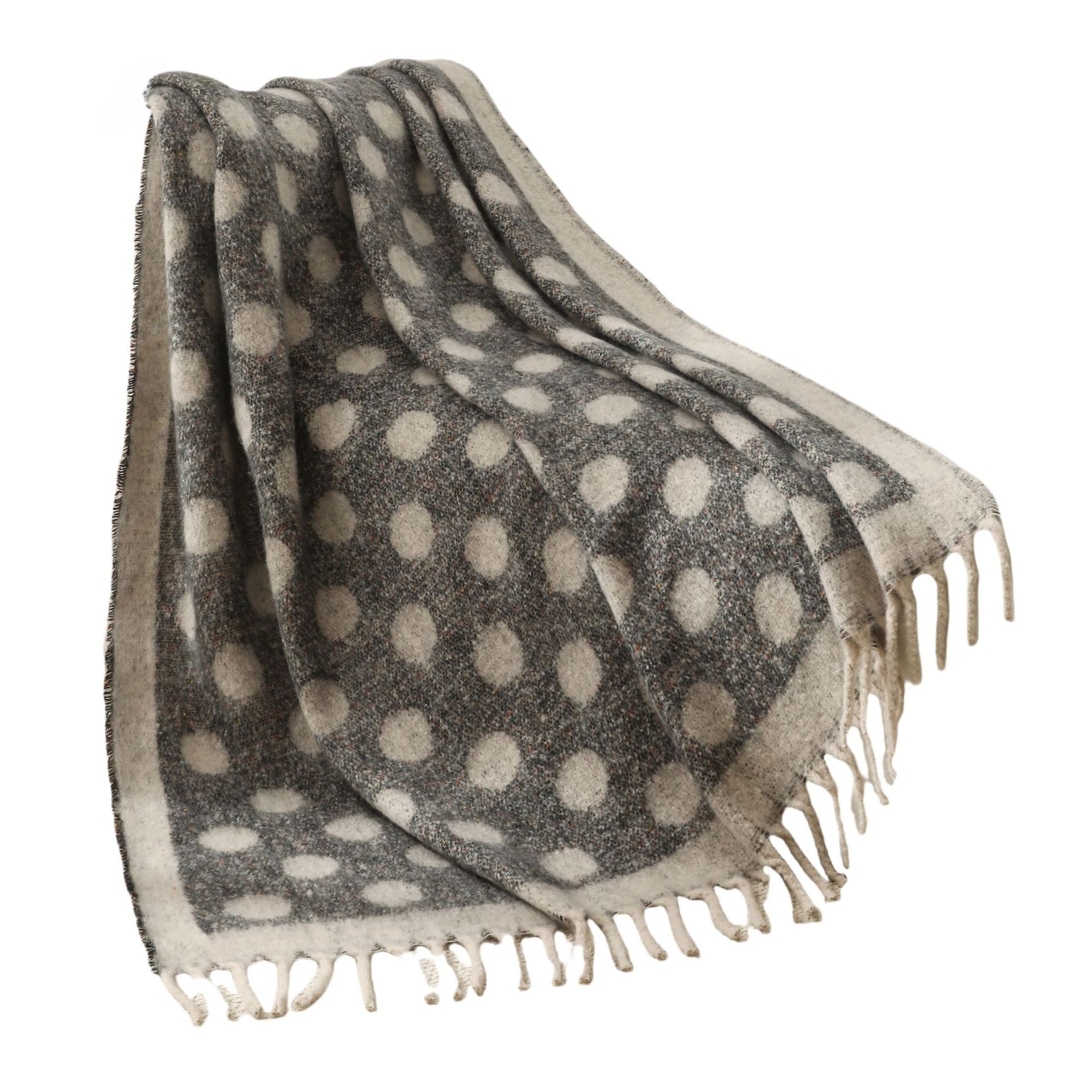 Blanket new European and American autumn and winter imitation mohair thickened circle large shawl jacquard blanket