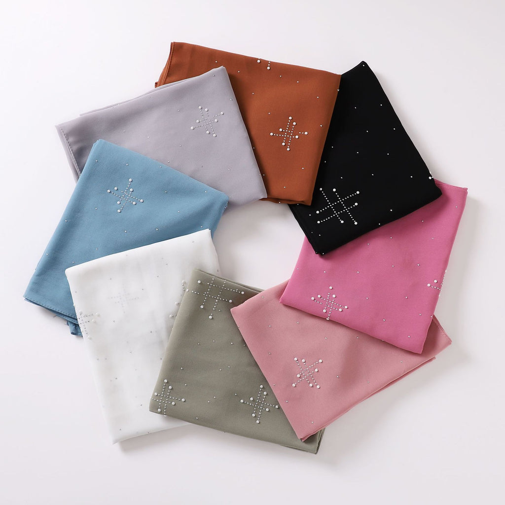 New 75D chiffon ceramic hot diamond #scarf  scarf Middle East Malay headscarf
