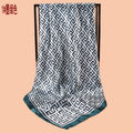 New 90cm-satin geometric inverted double C printing square scarf with sunscreen, bag head silk scarf decoration, scarf
