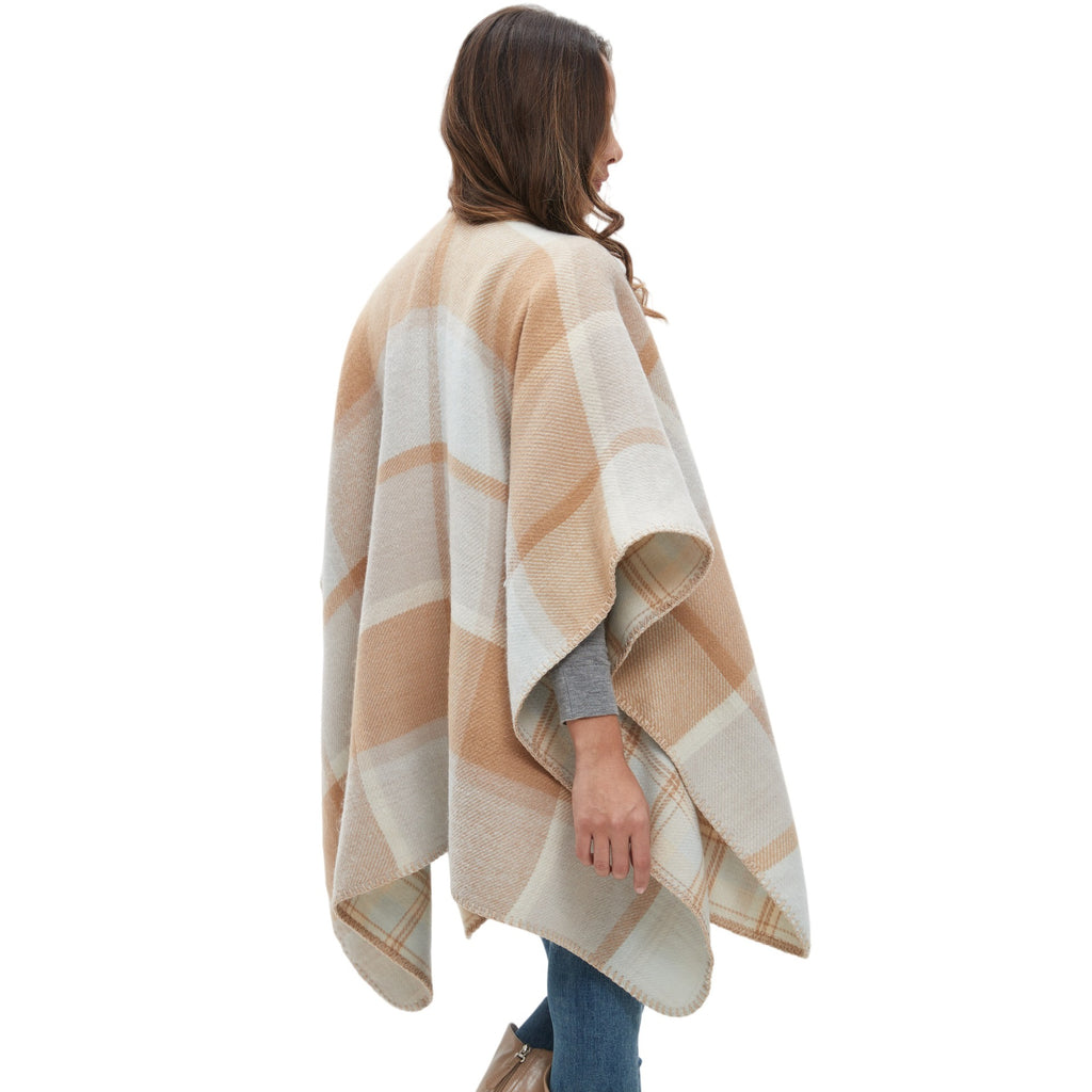 Europe, America, autumn and winter new season ladies imitation cashmere double-sided plaid shawl