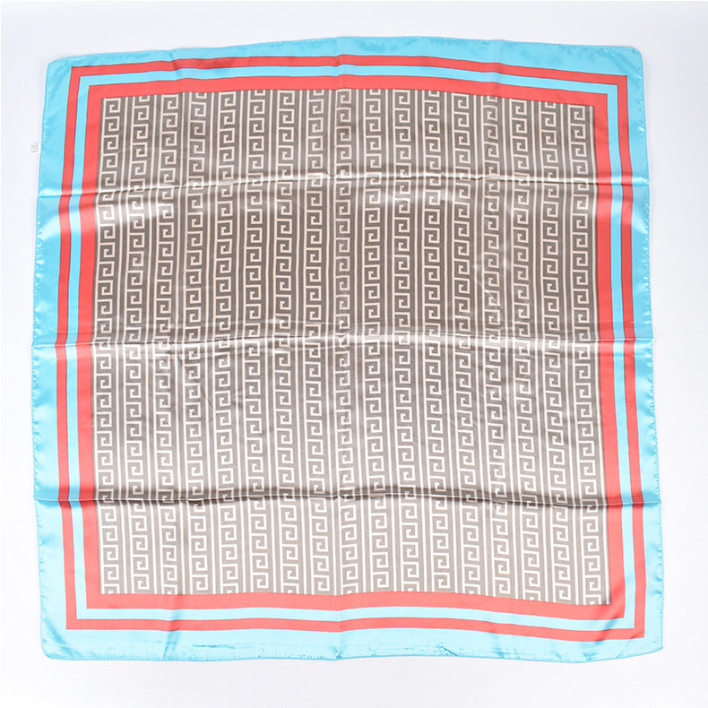 New fashion retro printing 90 * 90 satin large square scarf silk scarf, cross