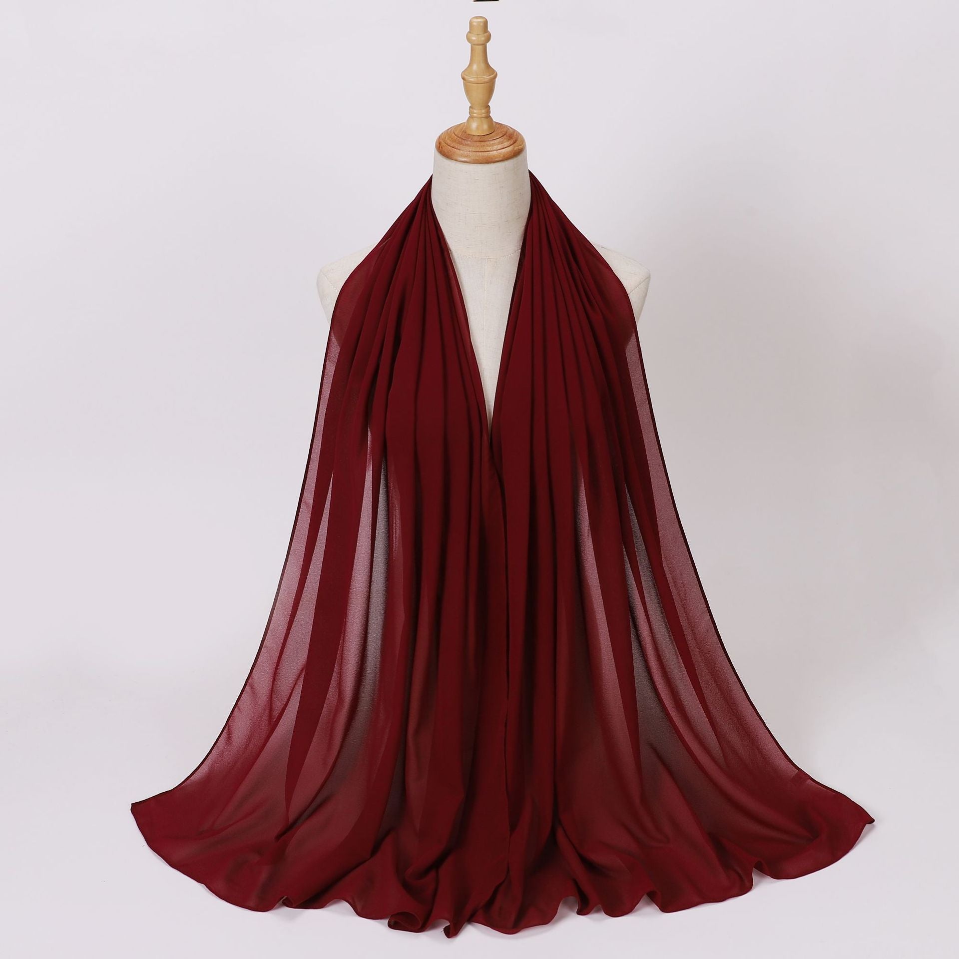 Monochrome pearl chiffon, long scarf hijab malay hijab headscarf Middle East Africa headscarf