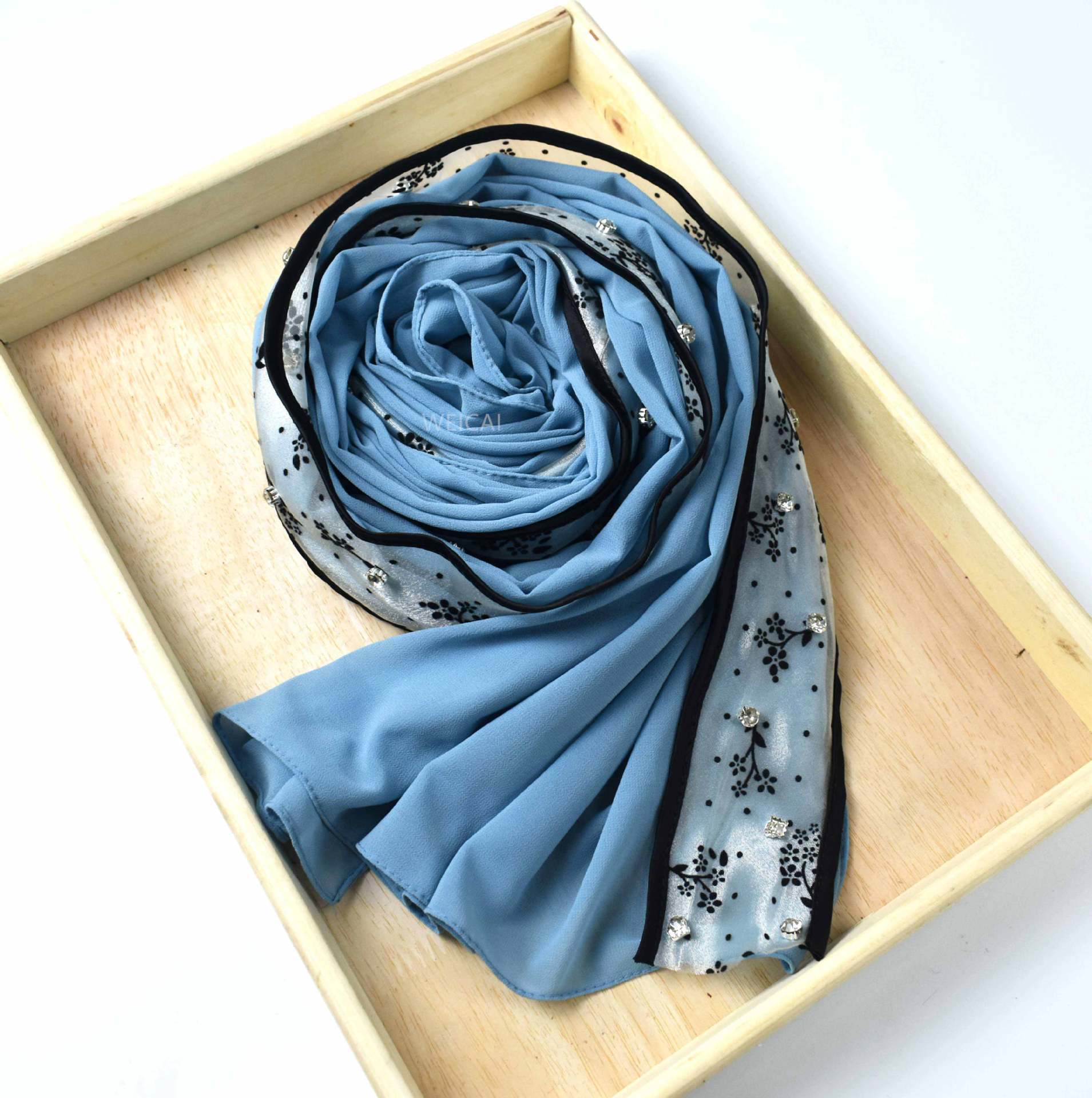 New pearl chiffon lace fixed diamond scarf  scarf Malay headscarf Middle East Africa hijab