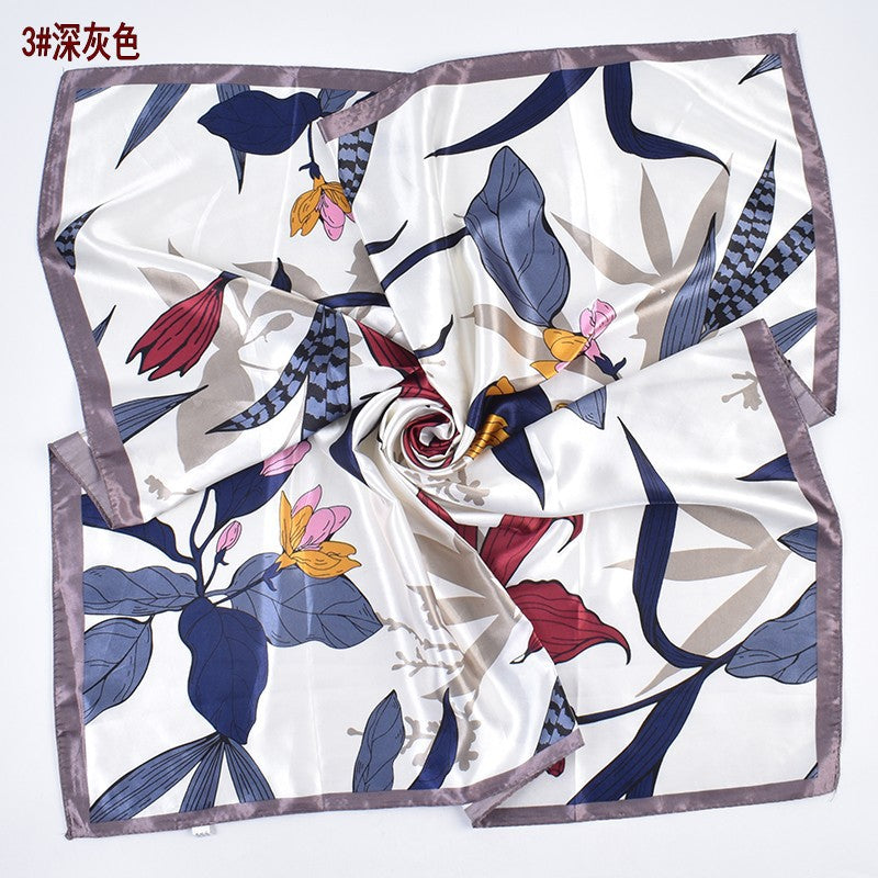 New retro flower 90 satin women's decorative large square scarf scarf headscarf