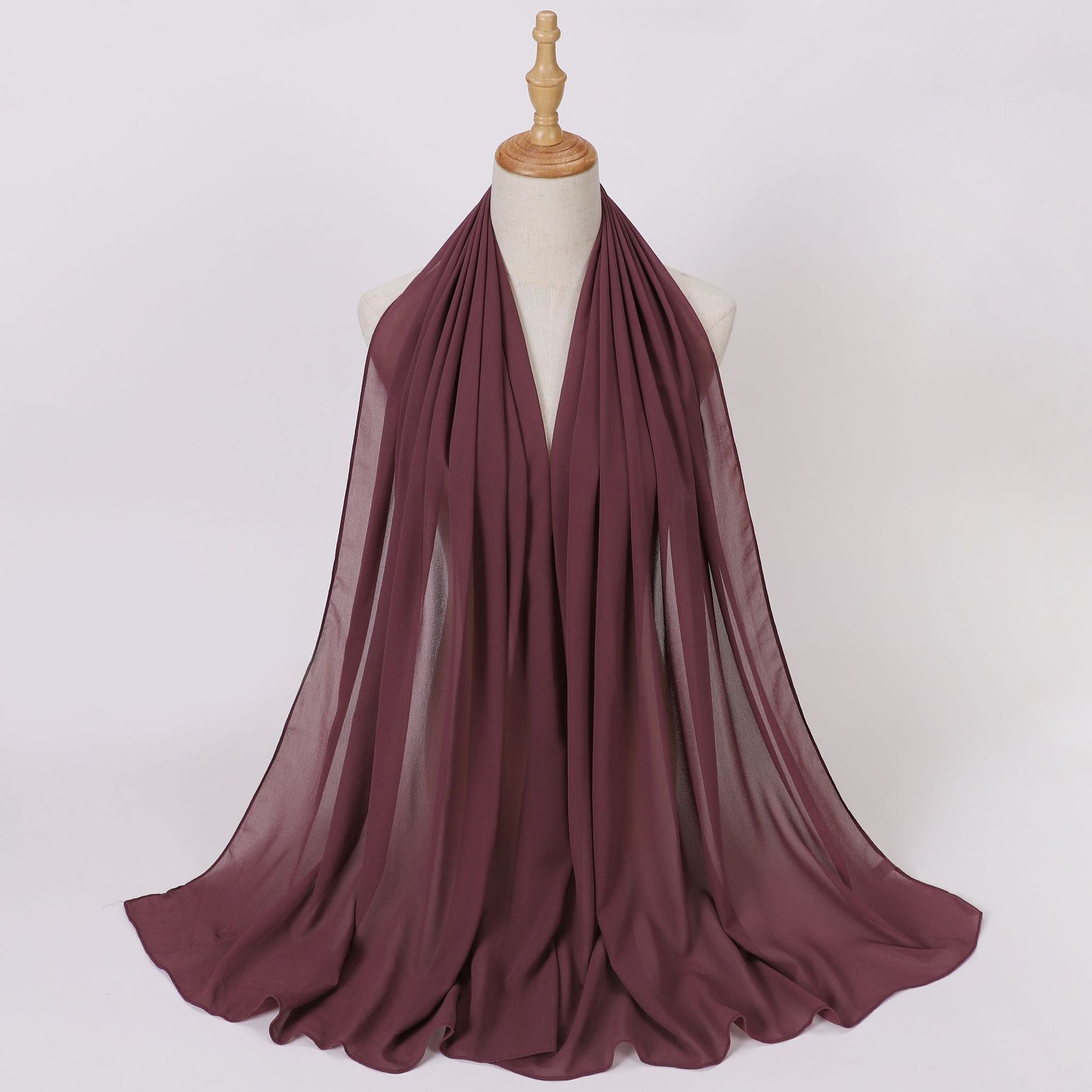 Monochrome pearl chiffon, long scarf hijab malay hijab headscarf Middle East Africa headscarf