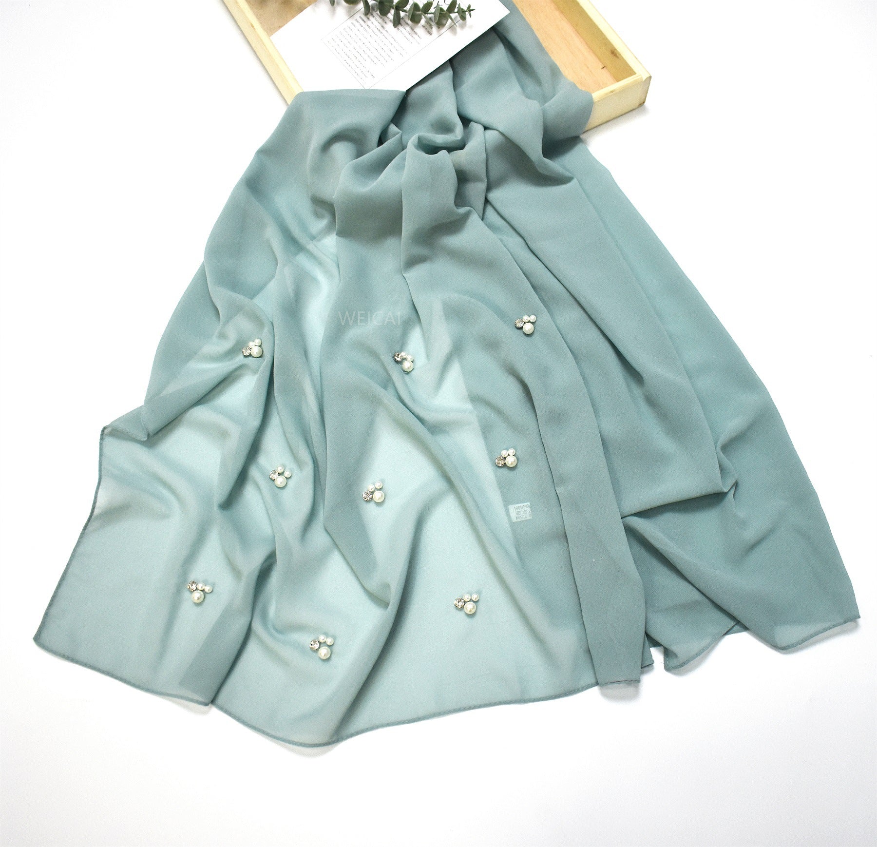 New Malaysian hijab nail pearl rhinestone chiffon scarf  scarf Middle East headscarf