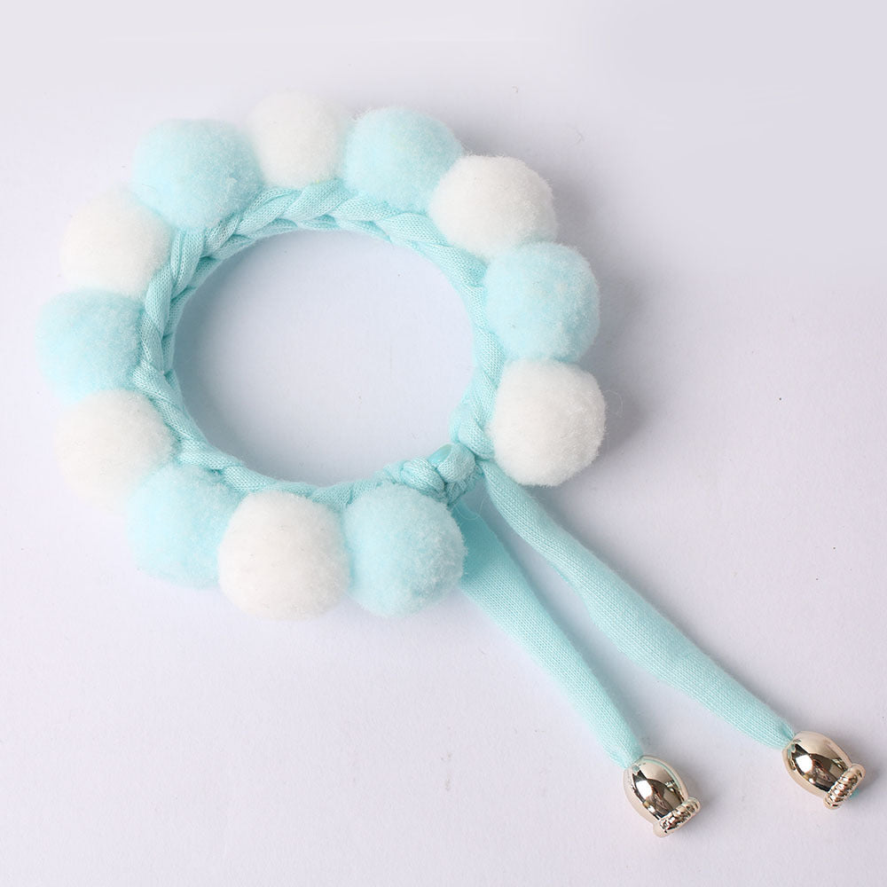 Popular pet supplies hand-woven hairball adjustable Christmas cat dog scarf pet collar