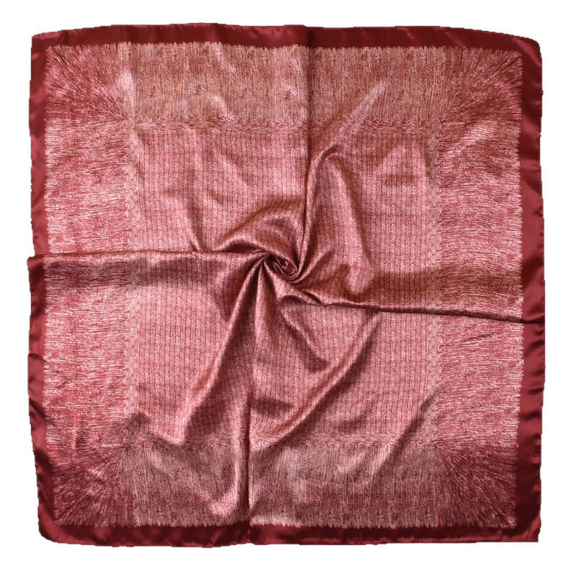 New 90cm-color geometric dot distribution printed square scarf with sunscreen bag head silk scarf decorative scarf