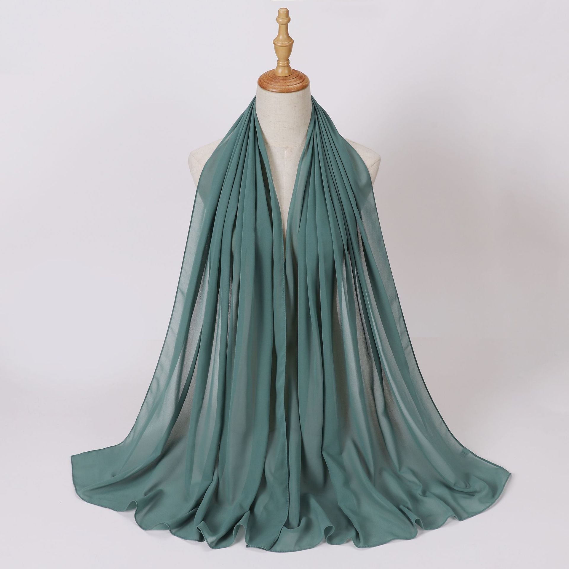 Monochrome pearl chiffon, long scarf hijab malay hijab headscarf Middle East Africa headscarf