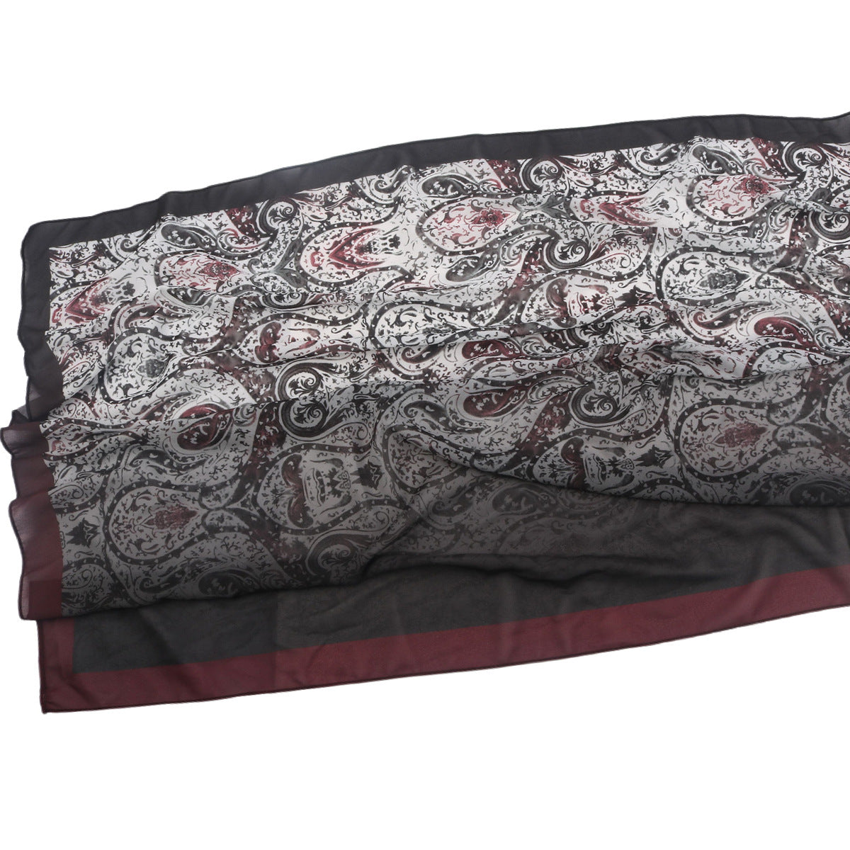 Malaysian Printed Chiffon Scarf Bohemian Fashion Simple Spring and Summer Sunscreen Scarf Shawl