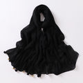 New pearl chiffon hanging hairball jewelry scarf Malaysian headscarf Middle East Africa hijab