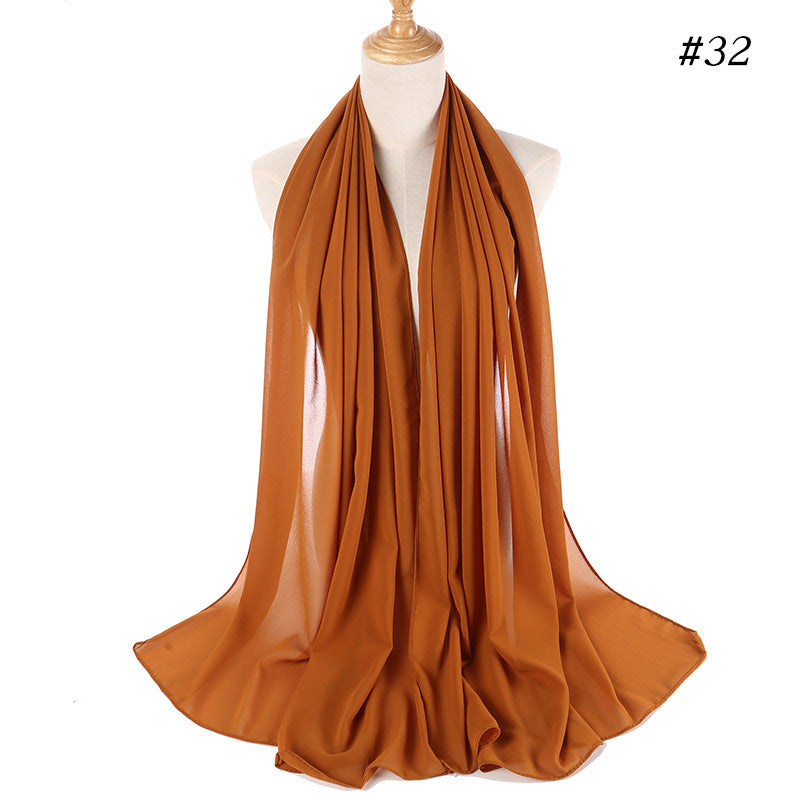 Malaysian gauze, pearl chiffon bubble silk scarf, headscarf, ethnic headscarf