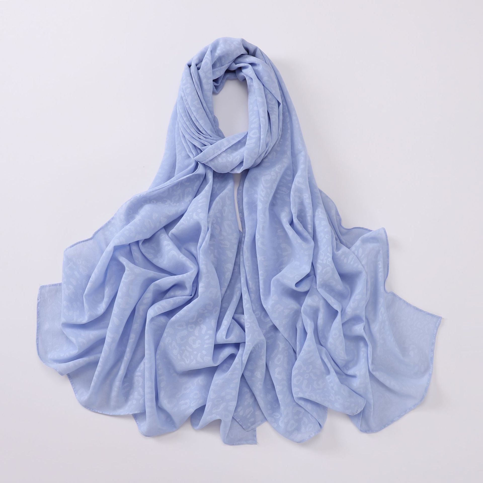 New pearl chiffon, leopard print embossed scarf, gauze Middle East North Africa Malay headscarf hijab