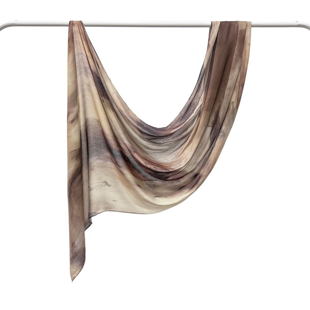 Modal cotton Jersey headscarf marble pattern digital print scarf ethnic Muslim shawl headscarf