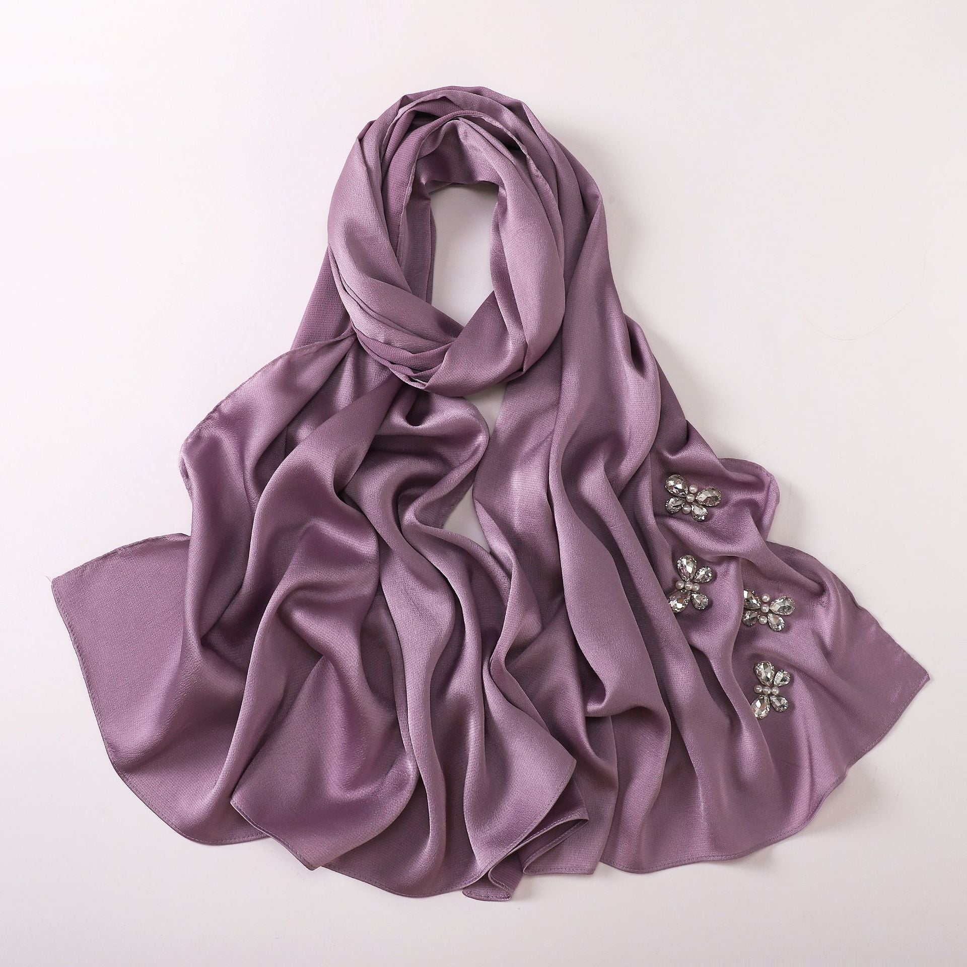 New bubble chiffon butterfly rhinestone scarf yarn South East Asia Malay headscarf hijab