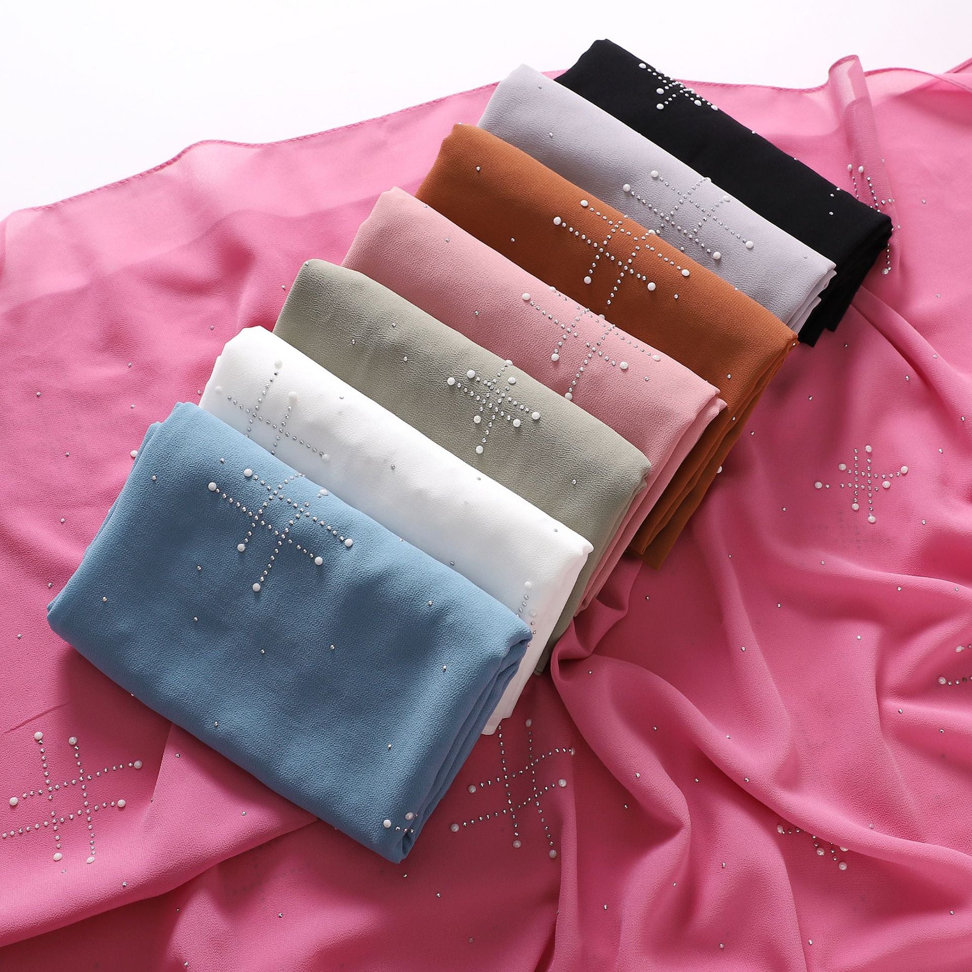 New 75D chiffon ceramic hot diamond #scarf  scarf Middle East Malay headscarf