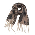 Scarf European, American autumn and winter thickened imitation mohair loop yarn butterfly jacquard scarf