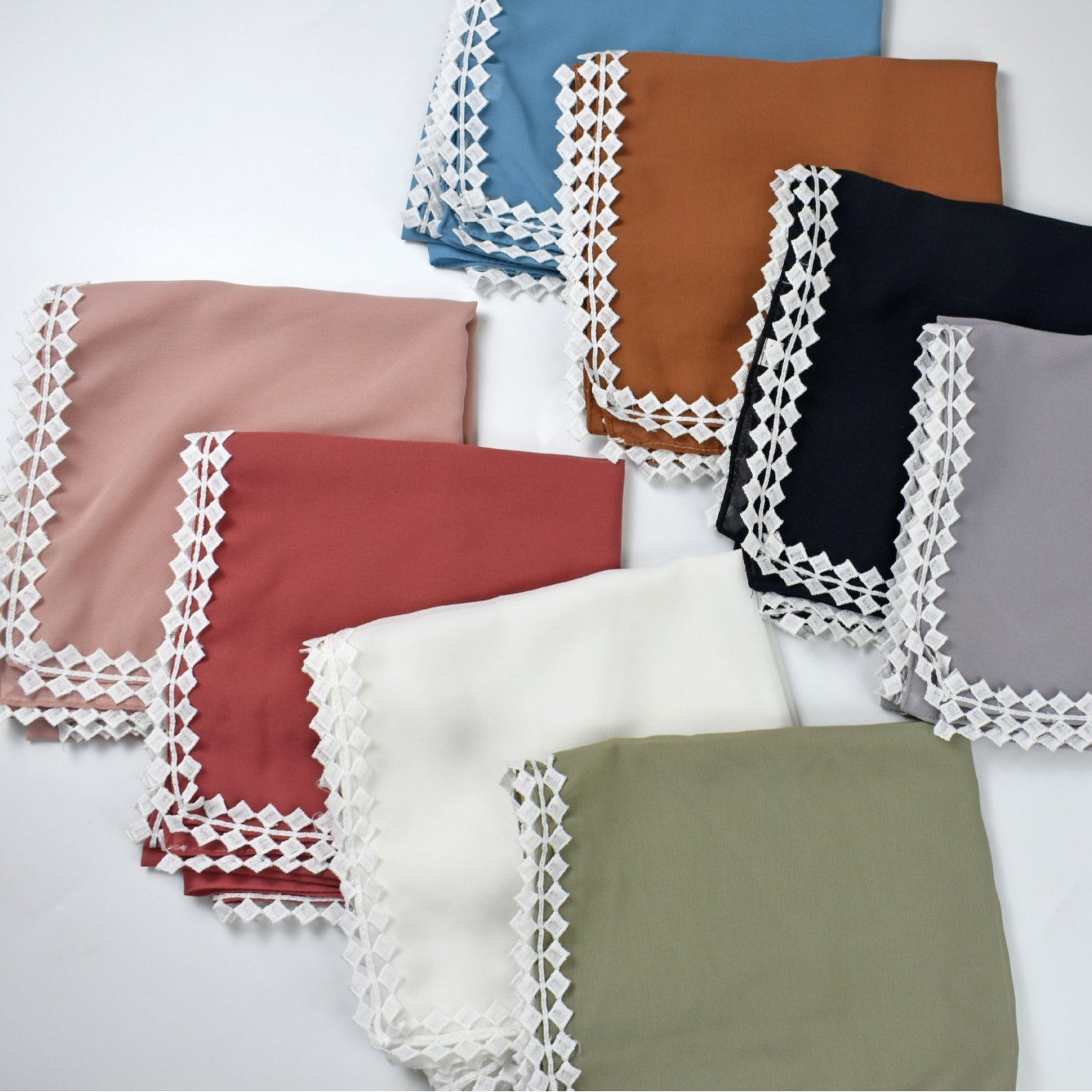 New pearl chiffon lace square scarf middle east headscarf malaysia headscarf hijab