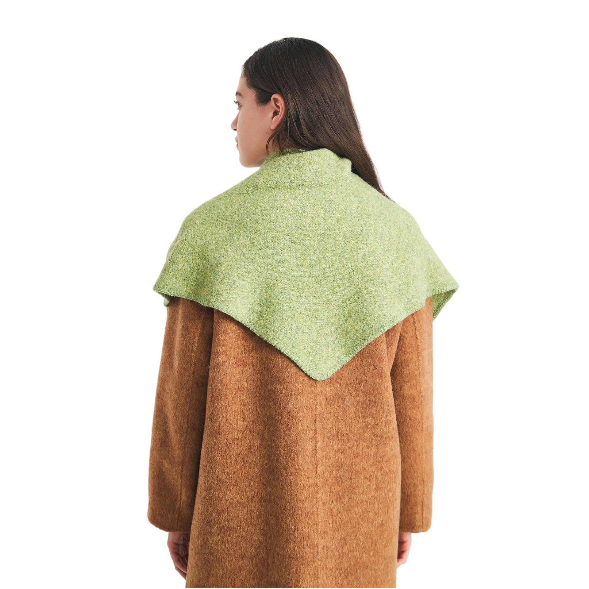 2025 new autumn and winter Korean version wool knitted triangle scarf shawl scarf