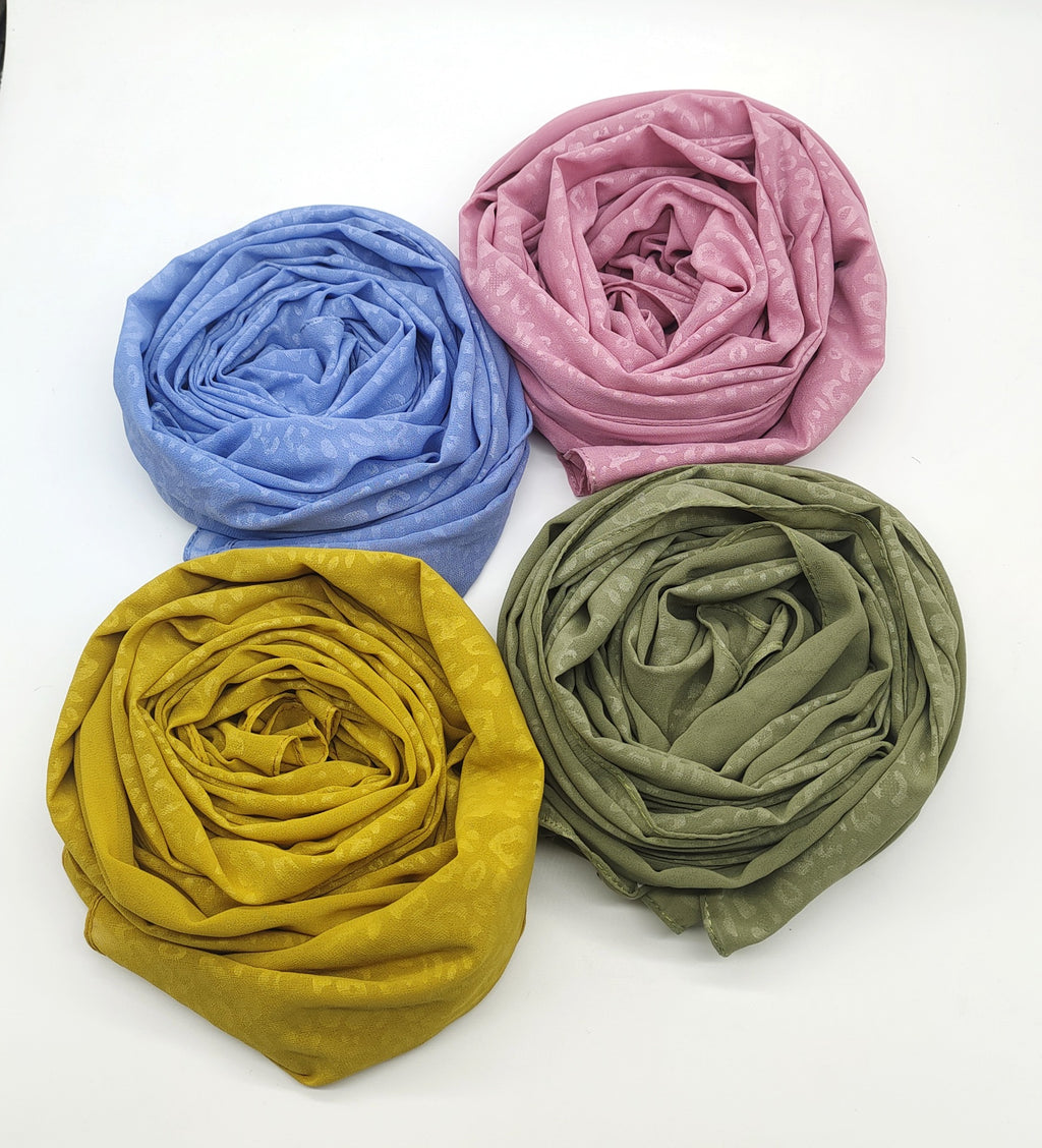 Embossed printing, pearl chiffon, cross-woven cotton, long scarf, square scarf, triangular scarf,  scarf, headscarf customization