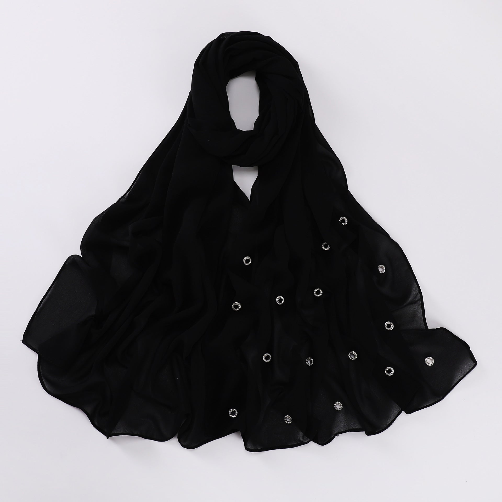 New pearl chiffon single head diamond scarf Middle East and Africa headscarf hijab