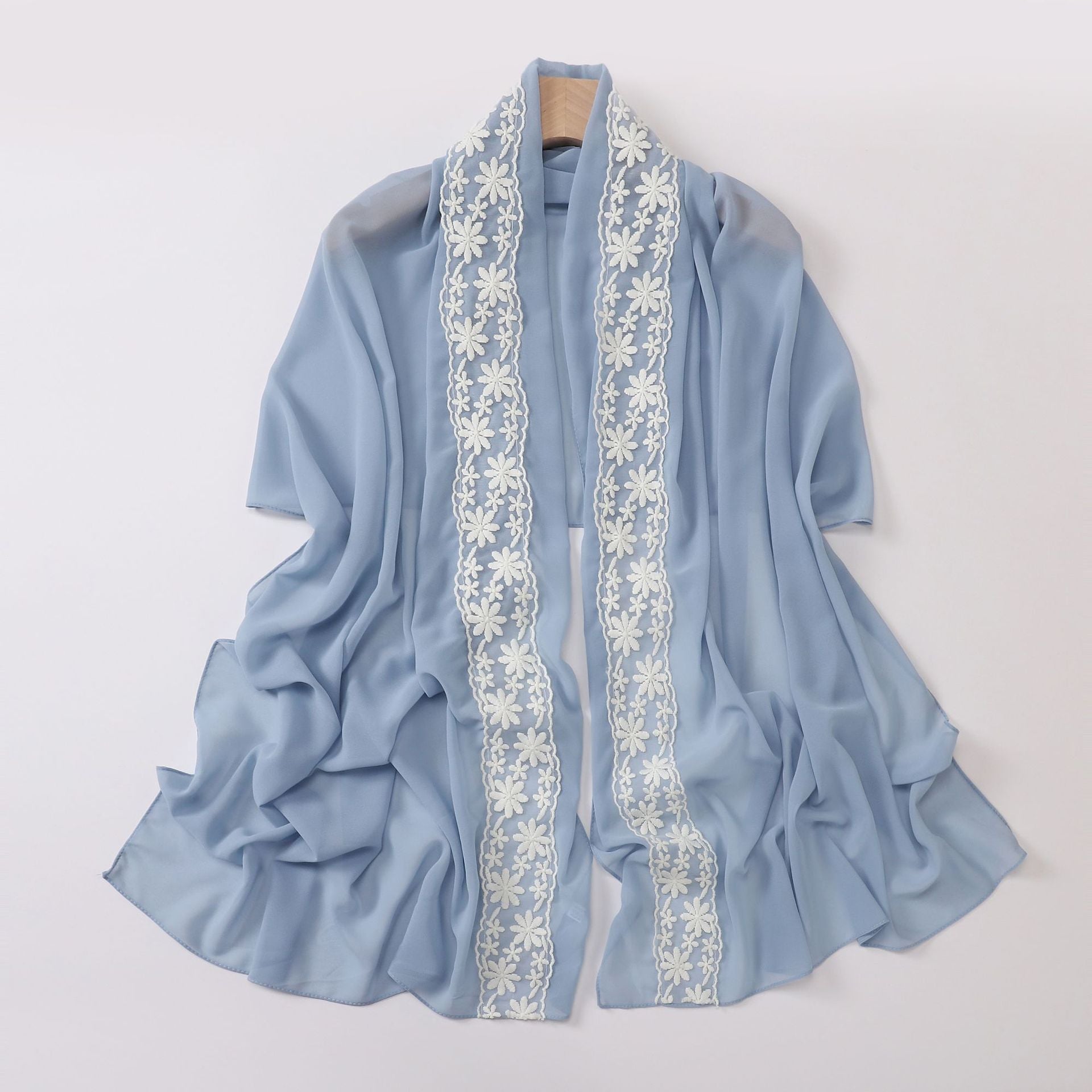 New lace pearl chiffon scarf,  scarf, Middle East, Africa, Malaysia, Indonesia headscarf