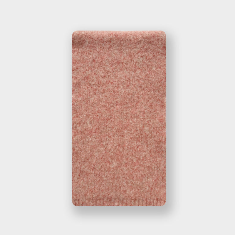 35% wool clip flower solid color knitted scarf women's winter Korean girl atmosphere soft wool scarf