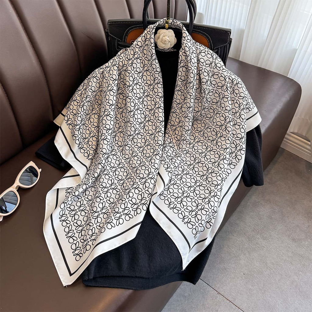 New high-quality twill fabric large square scarf spring and summer travel sunscreen shawl professional scarf versatile foreign style