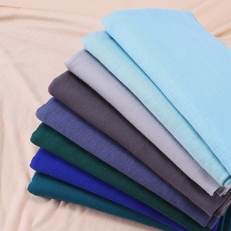 New Solid Color Jersey Hijab Women Plain Color Jesey Scarf Mercerized Cotton Headscarf