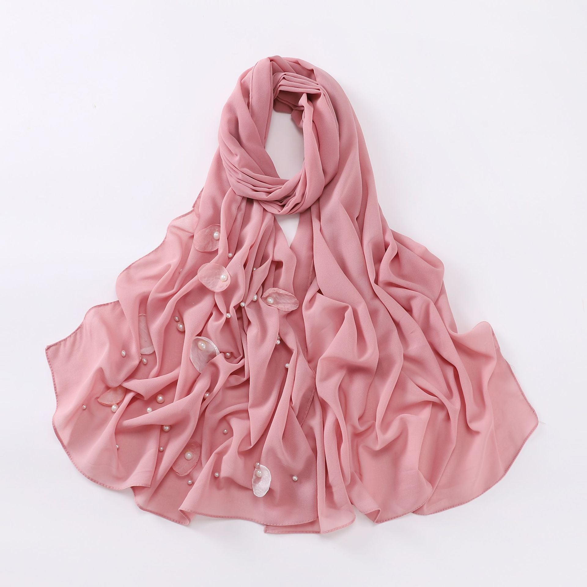 Spring and summer new chiffon scarf women's hijab flower Middle East Malaysia headscarf