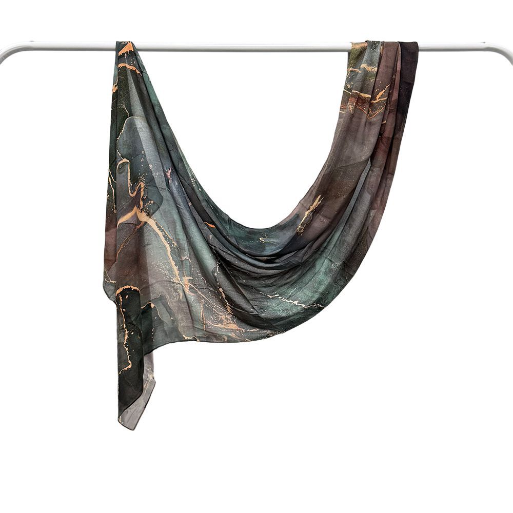 Modal cotton Jersey headscarf marble pattern digital print scarf ethnic Muslim shawl headscarf