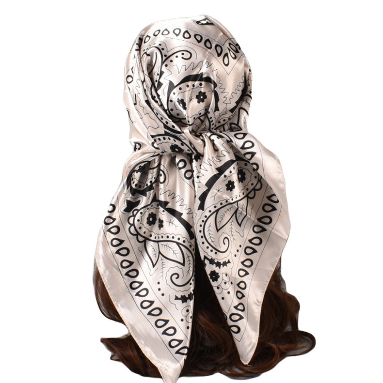 Fashion new 90 satin size cashew flower square silk scarf, scarf