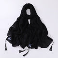 newdiamond tassel monochrome pearl chiffon  women's head scarf hijab