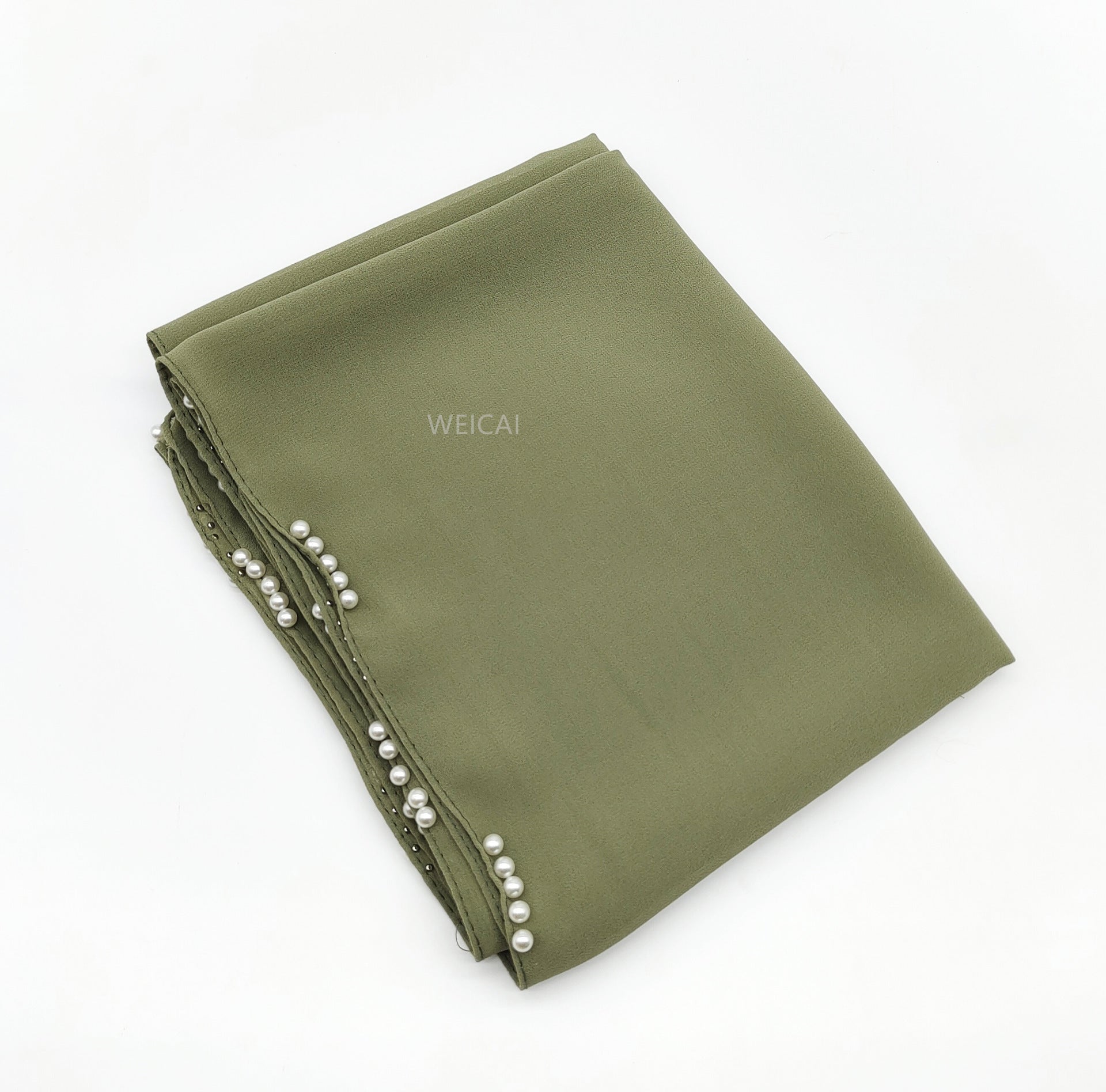 Customized flower beads pearl chiffon scarf  Women headscarf Malaysia Indonesia hijab