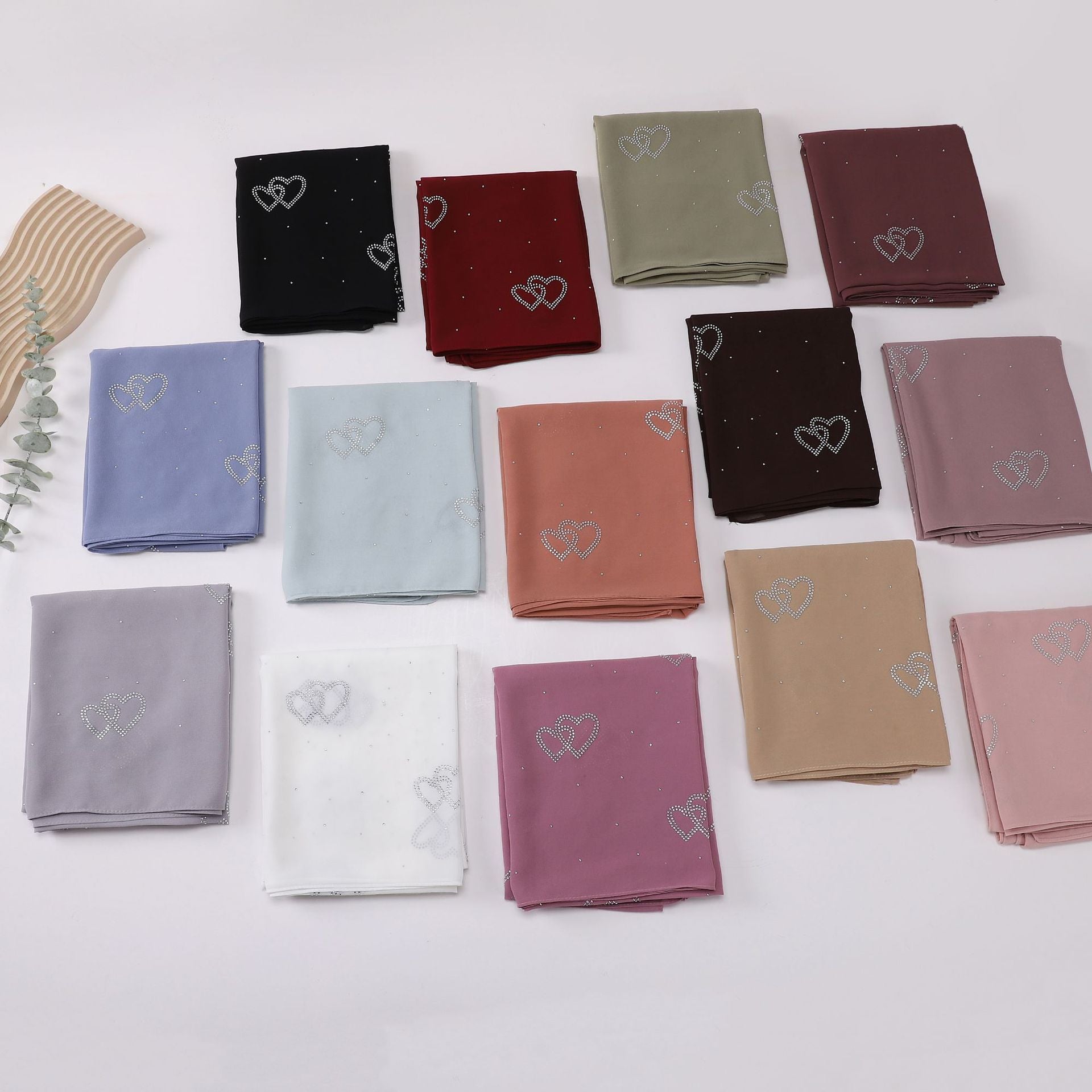 New Pearl Chiffon Double Love Hot Diamond Middle East Africa South East Asia Headscarf