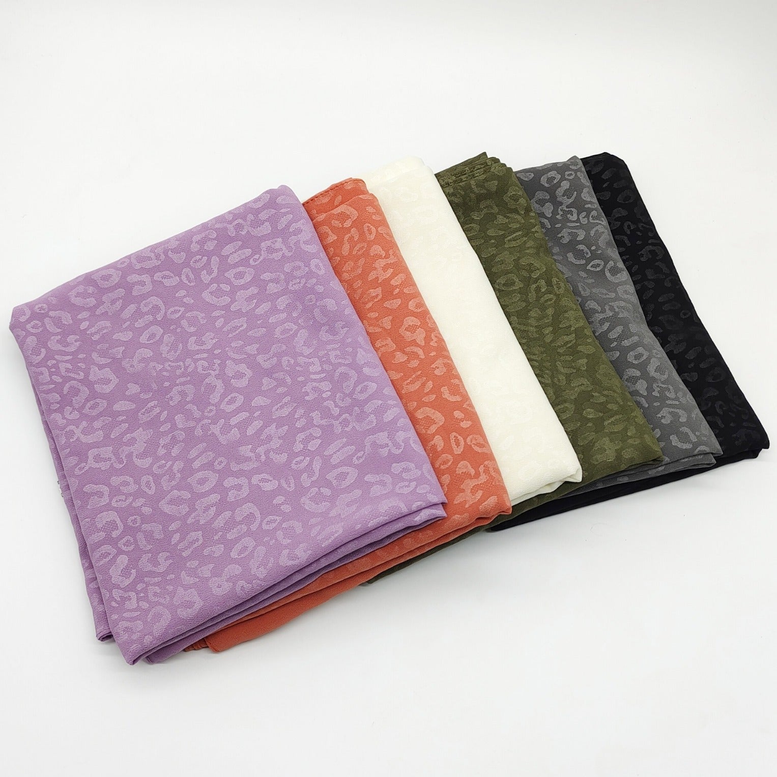 New leopard print embossed pearl chiffon scarf,  scarf, Middle East headscarf, Malayan hijab