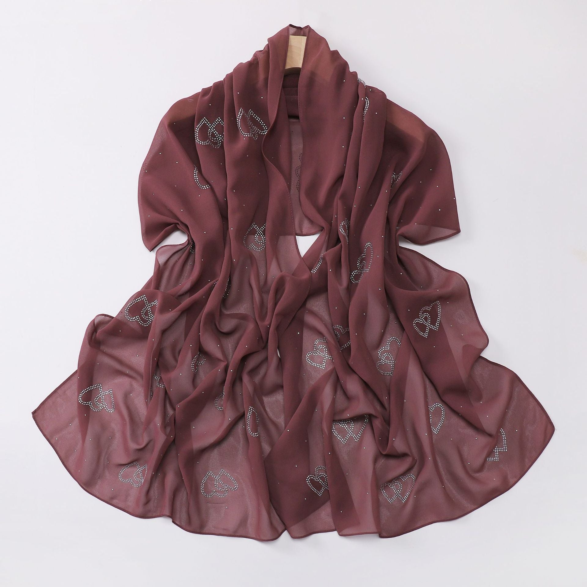 New Pearl Chiffon Double Love Hot Diamond Middle East Africa South East Asia Headscarf