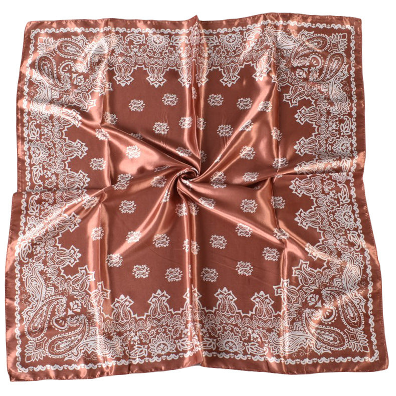 Spring new fashion 90cm-satin cashew flower generous silk scarf, annual scarf