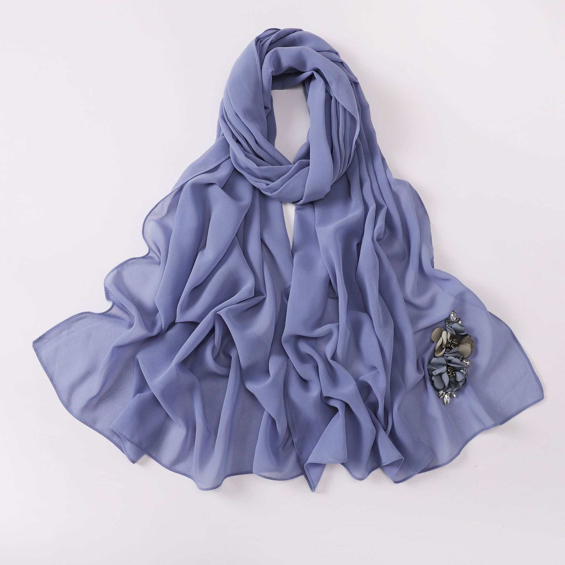 New pearl chiffon flower headscarf hijab Malaysia Hijab Shawls