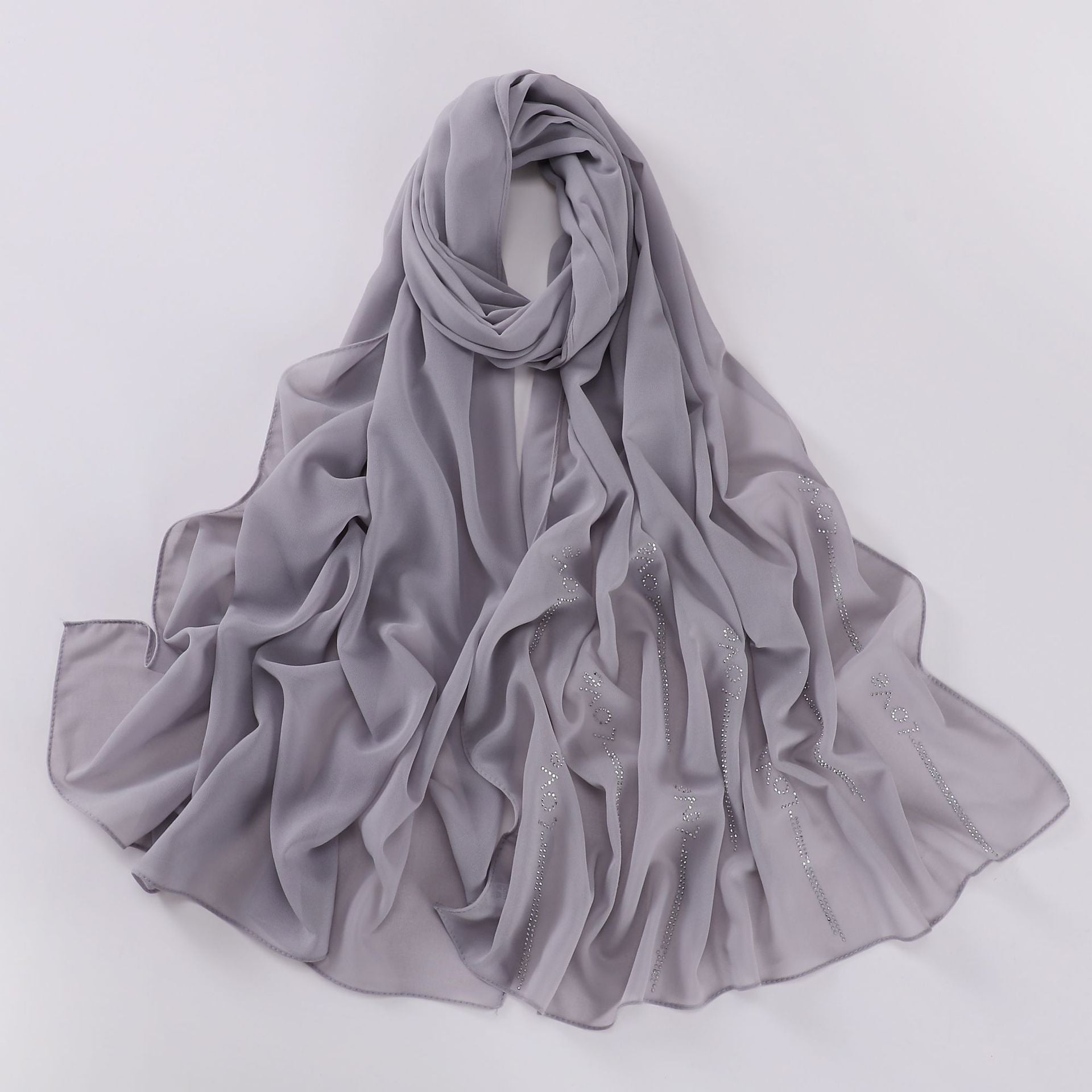 New pearl chiffon scarf hot diamond scarf Middle East Africa headscarf hijab
