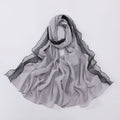 New Pearl Chiffon Hot Diamond Lace Ribbon Scarf  Malaysian, Middle Eastern, Headscarf