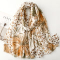 Ladies scarf thin satin bronzing leopard print floral silk scarf travel shawl headscarf