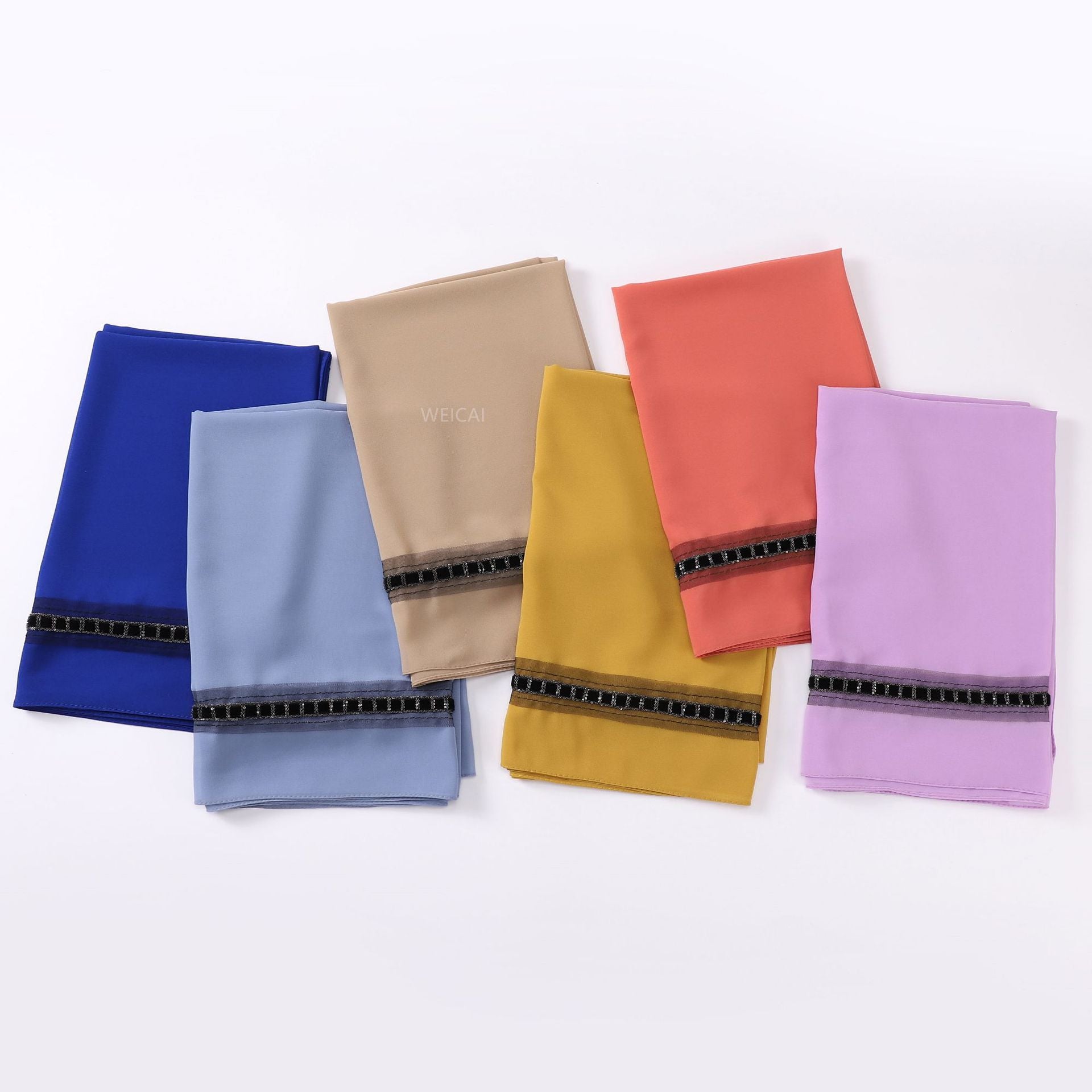 New solid color pearl chiffon chain lace jewelry  scarf headscarf bubble scarf Middle East Malay headscarf