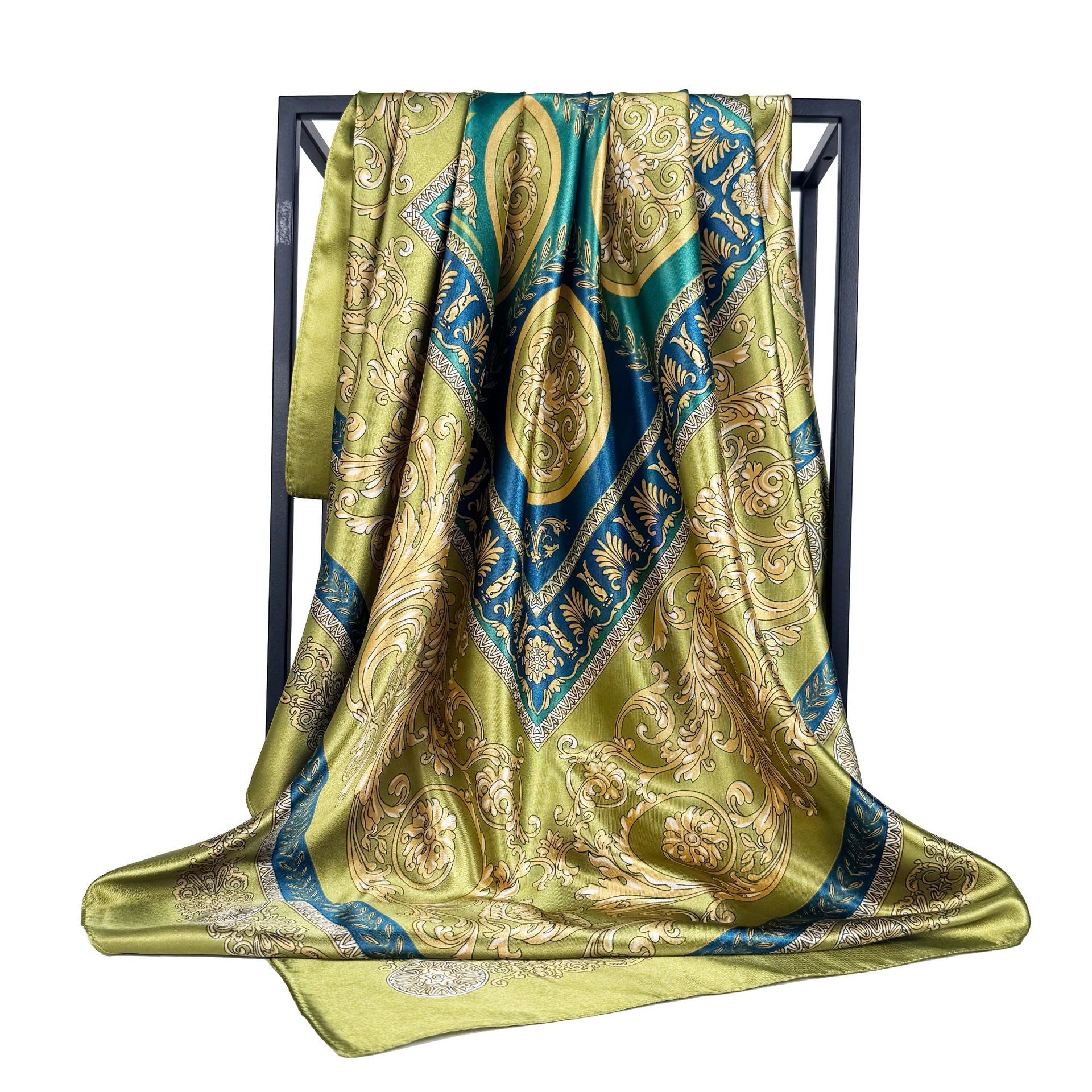 simple and elegant large polka dot printed silk scarf 90cm large square scarf, women's headscarf, yarn scarf.